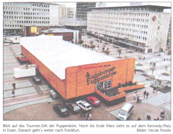 1st German Tour Augsburger Puppenkiste 1998/99 - Augsburger Allgemeine Zeitung "First night" March 1998
